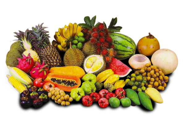 Fresh Tropical Fruits Selection